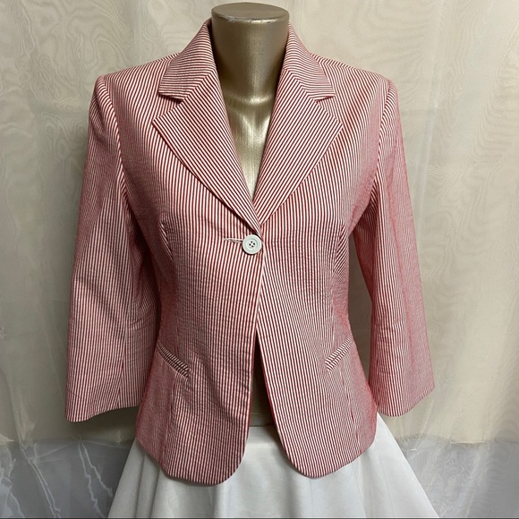 Louben Jackets & Blazers - Louben red and white blazer